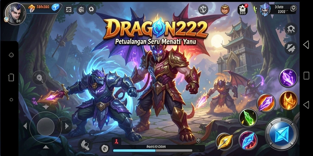 Screenshot menunjukkan gameplay seru petualangan di DRAGON222.