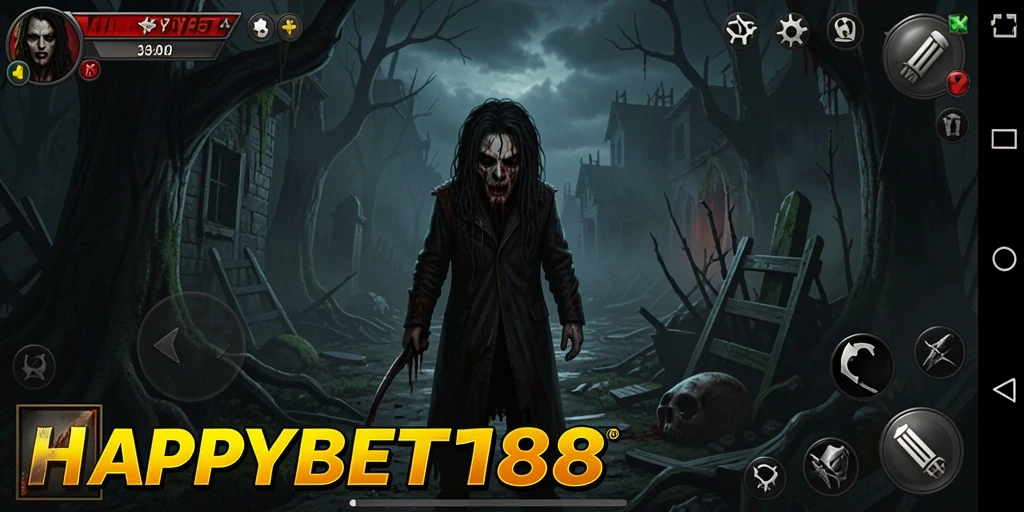 Tangkapan layar <strong>HAPPYBET188</strong> menampilkan suasana gameplay Horror yang menegangkan.