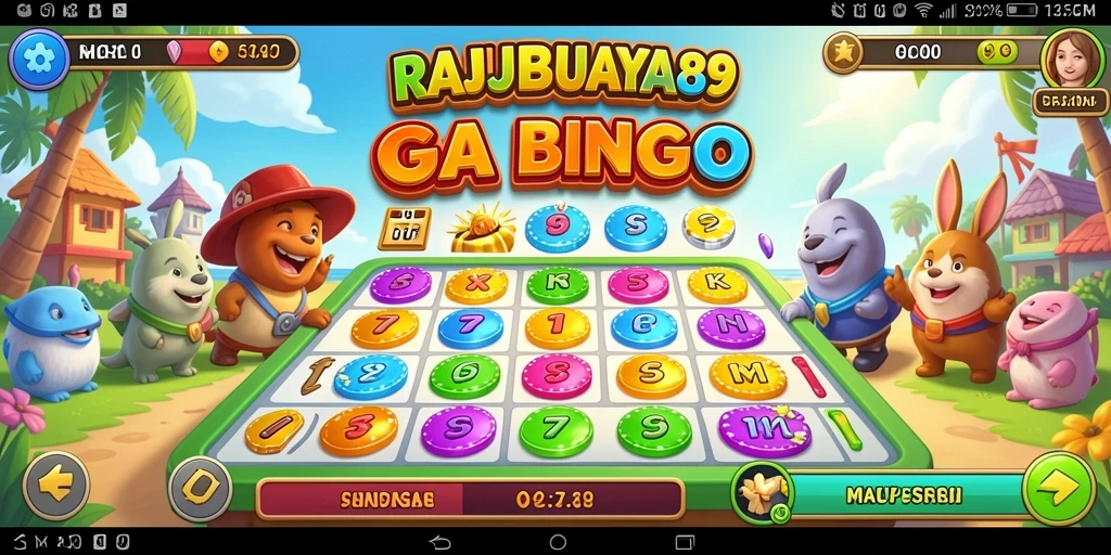 Screenshot gameplay RAJABUAYA89 menunjukkan suasana seru permainan Bingo.
