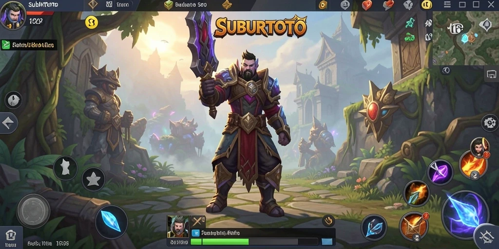 Tampilan gameplay yang memukau dalam SUBURTOTO dengan pertarungan ARPG yang seru.